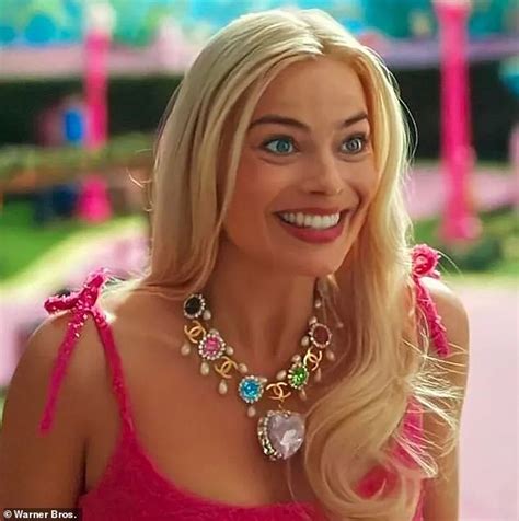 the chanel necklace in the barbie movie|margot robbie chanel necklace.